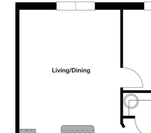 Epic A1 Floor Plan One Bedroom - A1